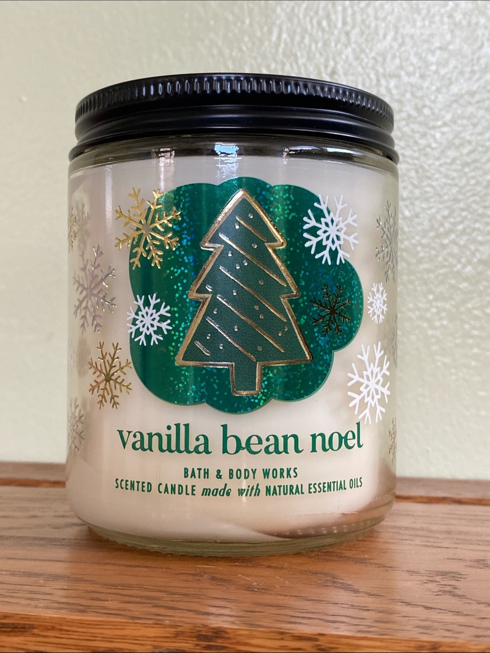 Bath & Body Works Vanilla Bean Noel Candle  7 oz New